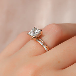 The Kamellie Set With A 2 Carat Princess Lab Diamond