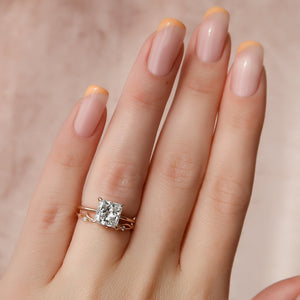 The Kamellie Set With A 2 Carat Princess Lab Diamond