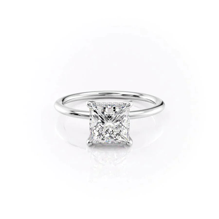 The Kamellie Set With A 3 Carat Princess Lab Diamond