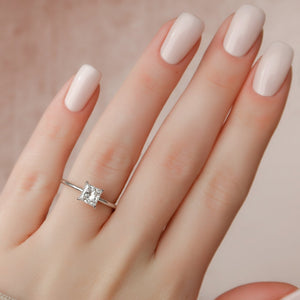 The Kamellie Set With A 1 Carat Princess Lab Diamond