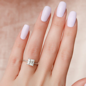 The Kamellie Set With A 1 Carat Princess Lab Diamond