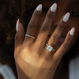 The Kamellie Set With A 1 Carat Princess Lab Diamond