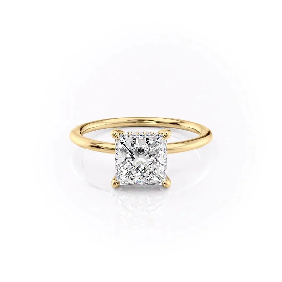 The Kamellie Set With A 3.5 Carat Princess Moissanite