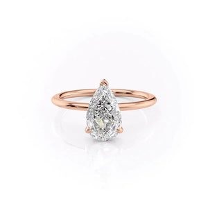 The Kamellie Set With A 3 Carat Pear Lab Diamond