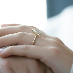 The Kamellie Set With A 1 Carat Pear Lab Diamond