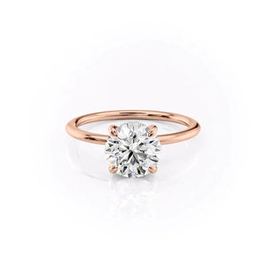 The Kamellie Set With A 2 Carat Round Moissanite