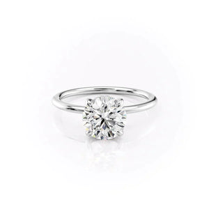 The Kamellie Set With A 2 Carat Round Lab Diamond