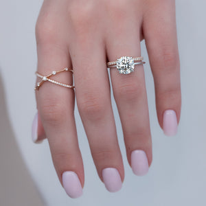 The Kamellie Set With A 2 Carat Round Lab Diamond