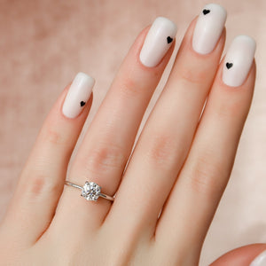 The Kamellie Set With A Round Moissanite