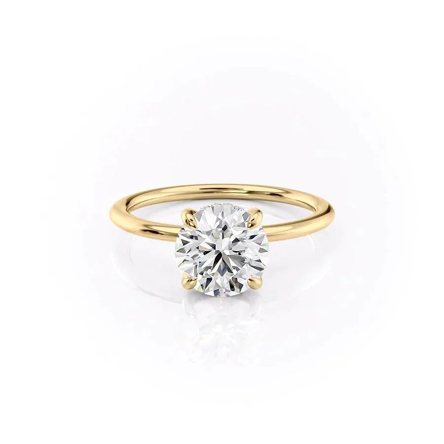 The Kamellie Set With A 2 Carat Round Lab Diamond