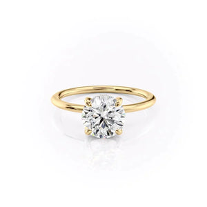 The Kamellie Set With A 1 Carat Round Lab Diamond