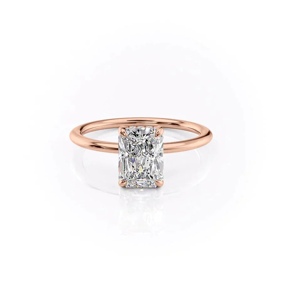 The Kamellie Set With A 1 Carat Radiant Lab Diamond