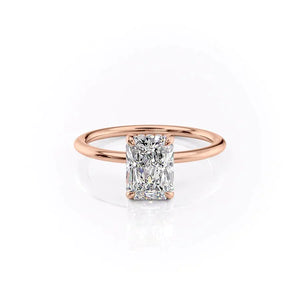 The Kamellie Set With A 1.5 Carat Radiant Lab Diamond
