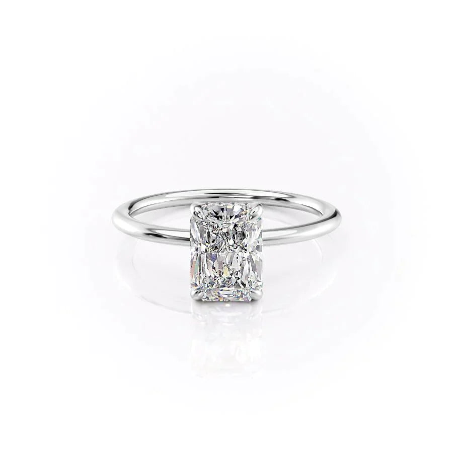 The Kamellie Set With A 2.5 Carat Radiant Lab Diamond
