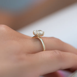 The Kamellie Set With A 1 Carat Radiant Lab Diamond