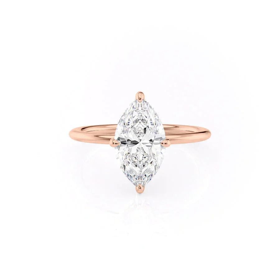 The Kamellie Set With A 4.5 Carat Marquise Moissanite