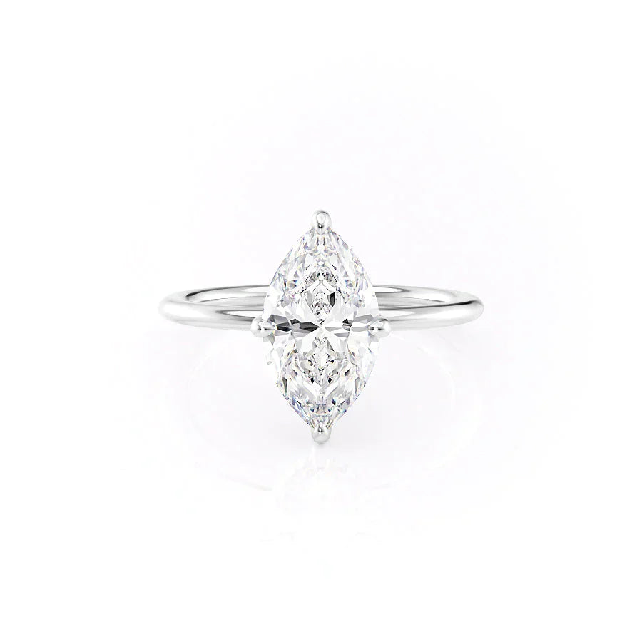 The Kamellie Set With A 3.5 Carat Marquise Moissanite