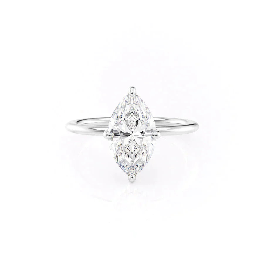 The Kamellie Set With A 2.5 Carat Marquise Lab Diamond