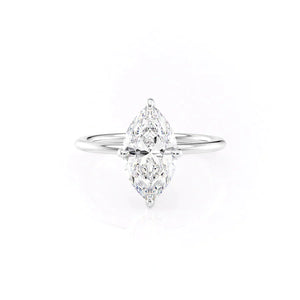 The Kamellie Set With A 1 Carat Marquise Lab Diamond