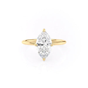 The Kamellie Set With A 3.5 Carat Marquise Moissanite