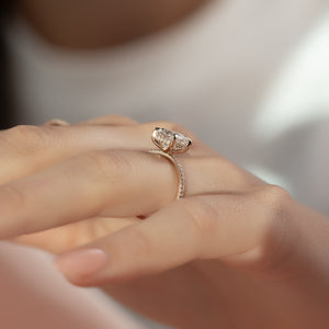 The Pave Kamellie Set With A 2 Carat Cushion Lab Diamond