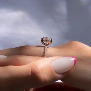 The Pave Kamellie Set With A 2 Carat Cushion Lab Diamond