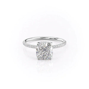 The Pave Kamellie Set With A 4.5 Carat Cushion Moissanite