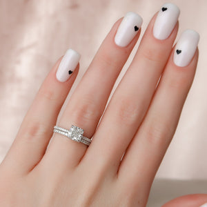 The Pave Kamellie Set With A 1 Carat Cushion Lab Diamond
