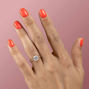 The Pave Kamellie Set With A 3 Carat Cushion Lab Diamond
