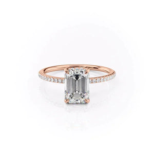 The Pave Kamellie Set With A 3.5 Carat Emerald Moissanite