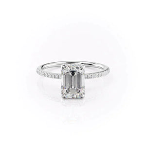 The Pave Kamellie Set With A 1.5 Carat Emerald Lab Diamond