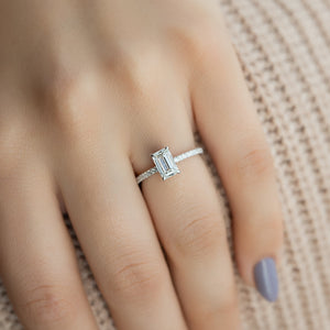 The Pave Kamellie Set With A 3 Carat Emerald Lab Diamond