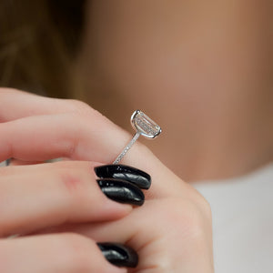 The Pave Kamellie Set With A 3 Carat Emerald Lab Diamond