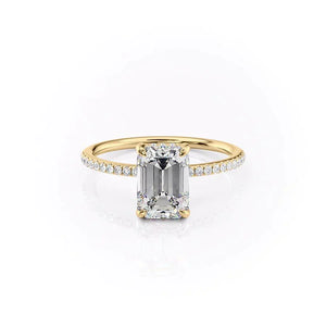 The Pave Kamellie Set With A 2.5 Carat Emerald Lab Diamond