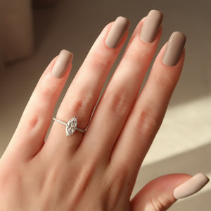 The Pave Kamellie Set With A 2 Carat Marquise Lab Diamond