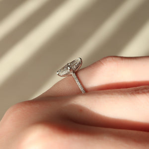 The Pave Kamellie Set With A 2 Carat Marquise Lab Diamond