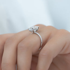 The Pave Kamellie Set With A 2 Carat Oval Lab Diamond