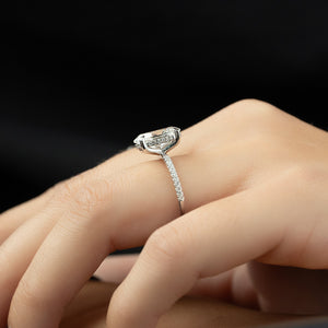 The Pave Kamellie Set With A 2 Carat Oval Lab Diamond