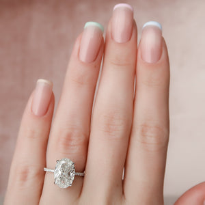 The Pave Kamellie Set With A 2 Carat Oval Lab Diamond