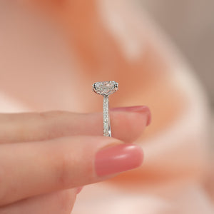 The Pave Kamellie Set With A 2 Carat Oval Lab Diamond