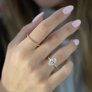 The Pave Kamellie Set With A 2.5 Carat Oval Lab Diamond