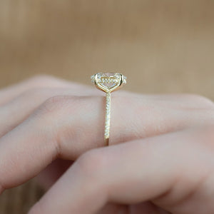 The Pave Kamellie Set With A 2.5 Carat Oval Lab Diamond