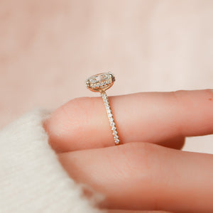 The Pave Kamellie Set With A 2.5 Carat Oval Lab Diamond