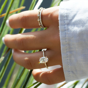 The Pave Kamellie Set With A 2.5 Carat Oval Lab Diamond