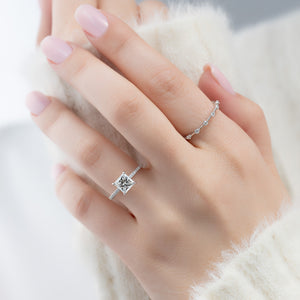 The Pave Kamellie Set With A Princess Moissanite