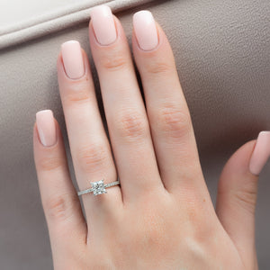 The Pave Kamellie Set With A Princess Moissanite