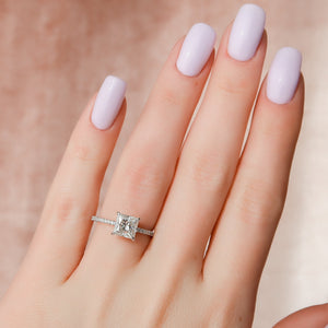 The Pave Kamellie Set With A 2 Carat Princess Lab Diamond