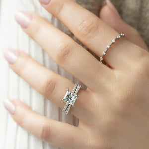 The Pave Kamellie Set With A 2 Carat Princess Lab Diamond
