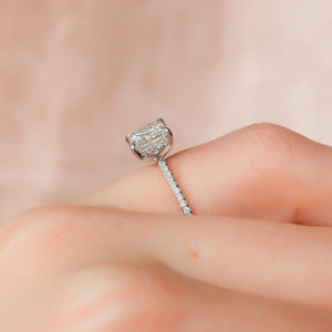The Pave Kamellie Set With A Princess Moissanite