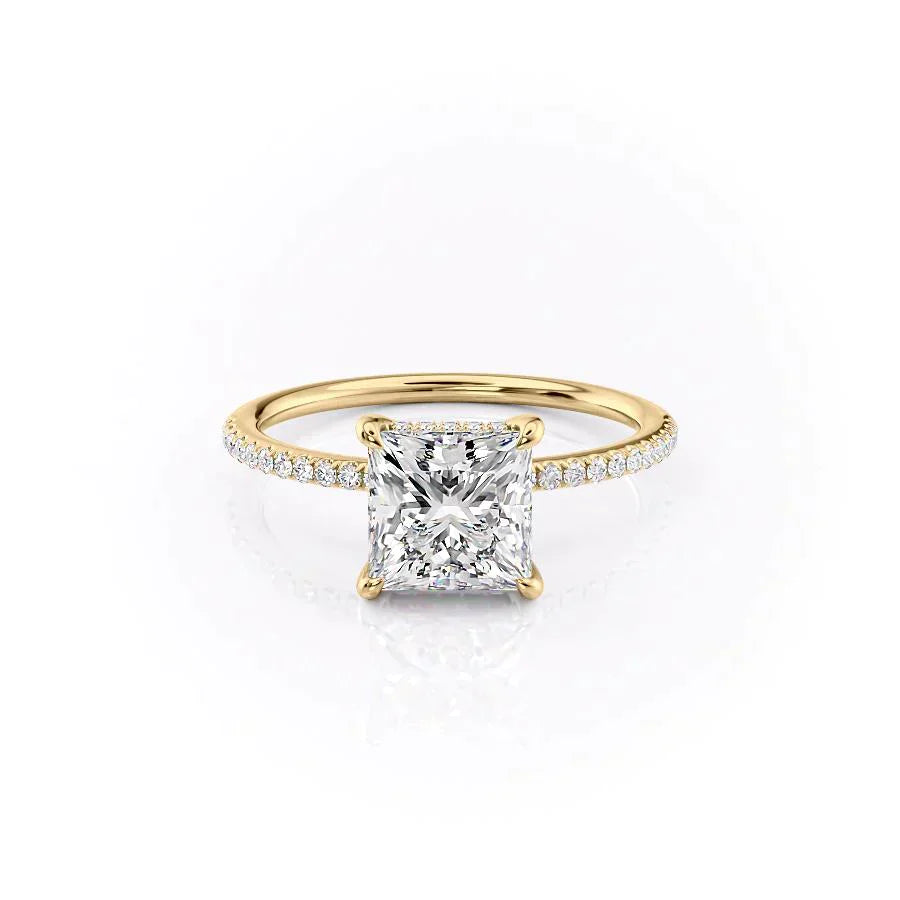 The Pave Kamellie Set With A 2 Carat Princess Lab Diamond